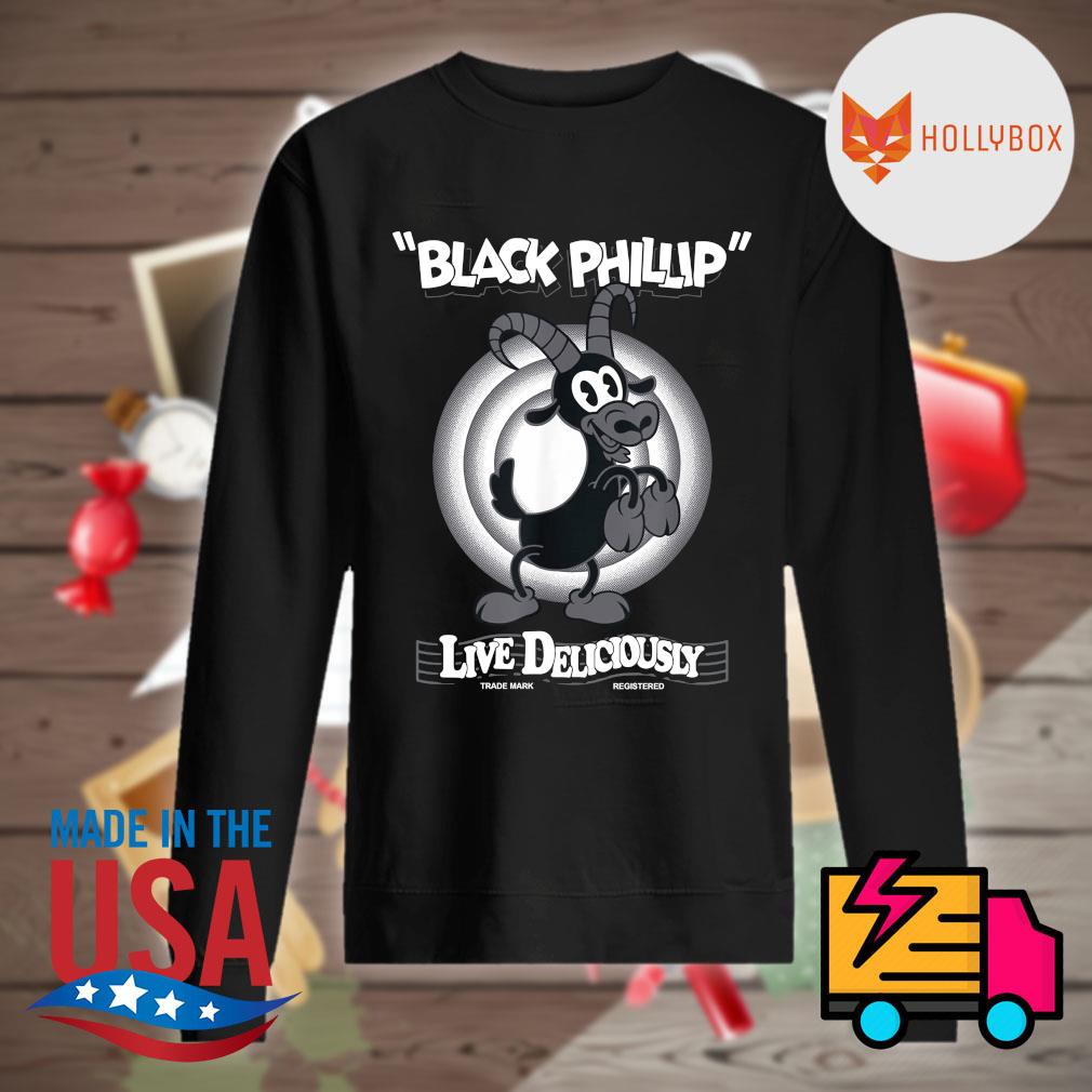 Unisex T-Shirt Black Phillip The Goat Live Deliciously Shirts For Men Women Neck T Shirts 