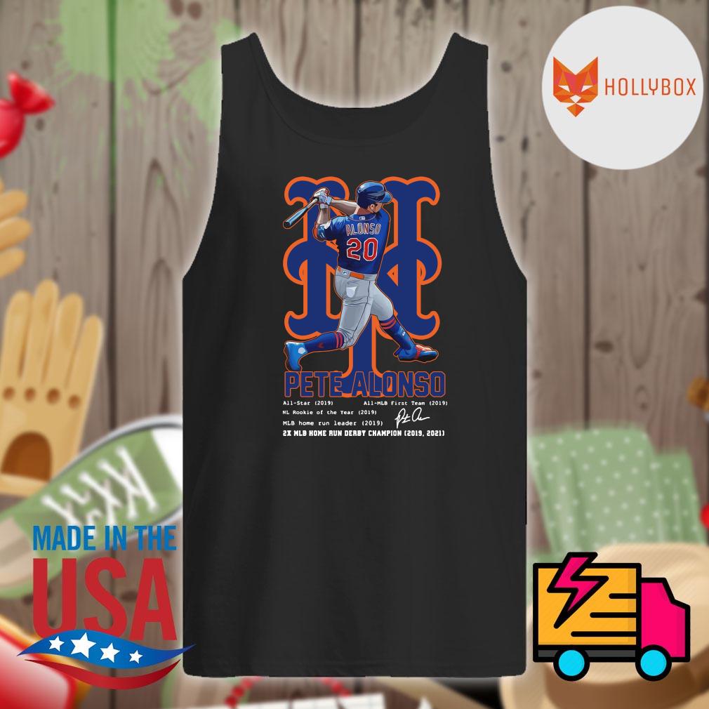 New York Mets Pete Alonso signature 2x MLB home run derby Champion 2019 2021 s Tank-top
