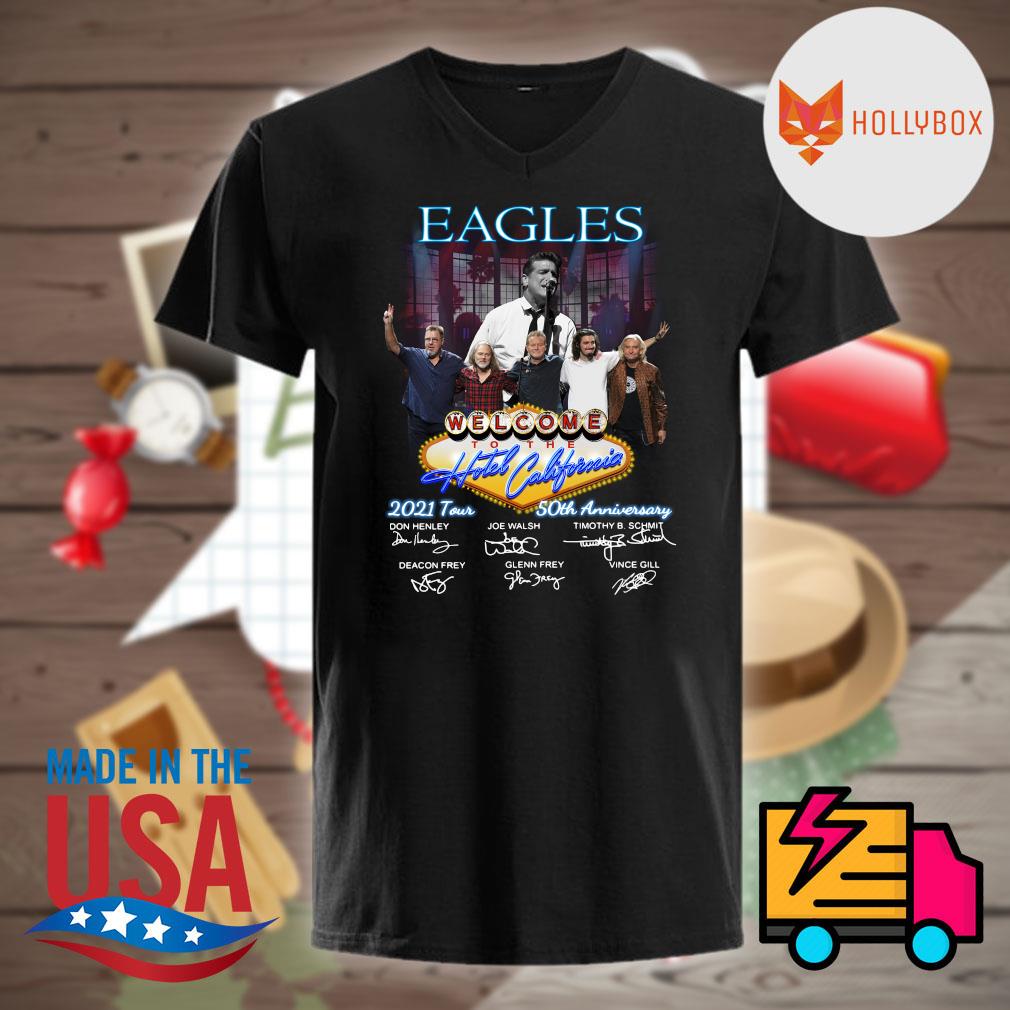 2021 Hotel California Eagles 50th Anniversary Signatures Eagles Band Unisex  T-Shirt