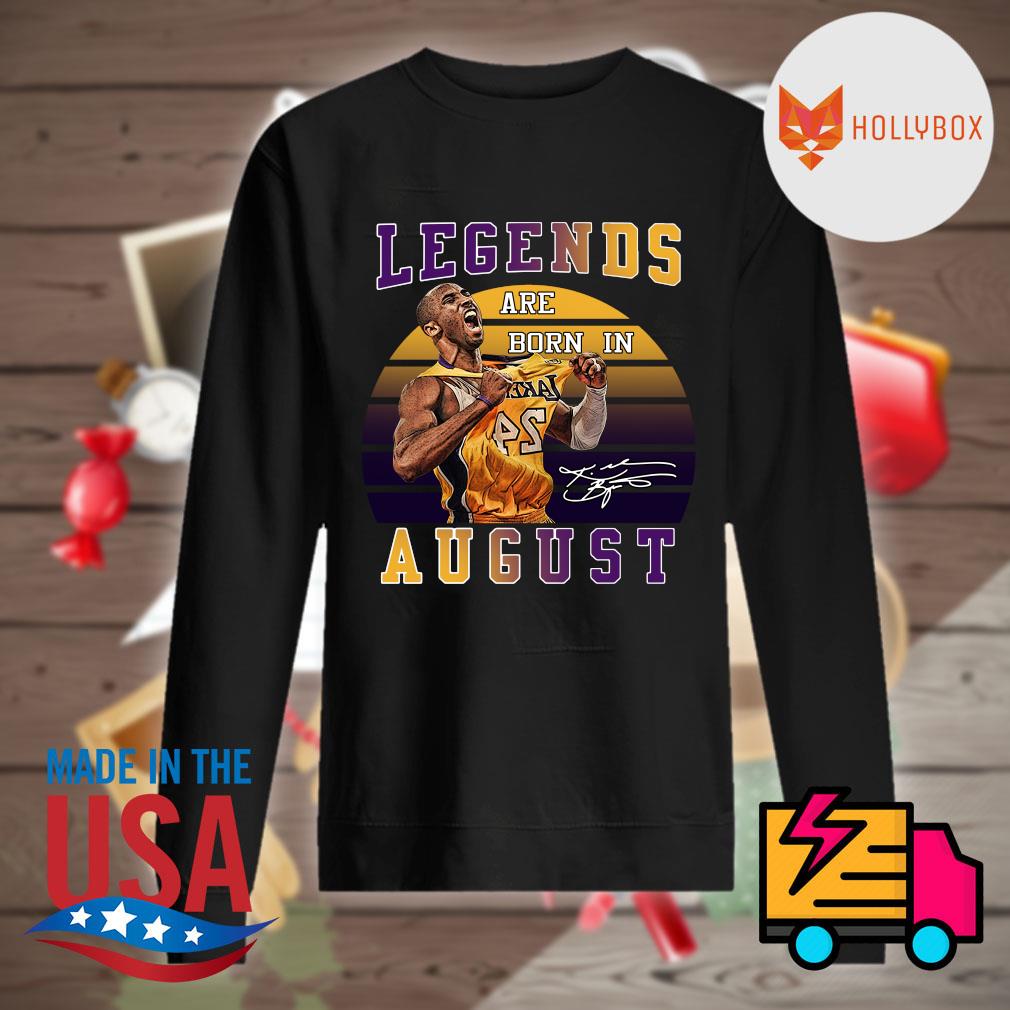 Kobe Bryant Legends are born in August Vintage s Sweater