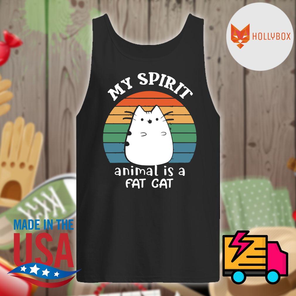 My spirit animal is a Fat Cat Vintage s Tank-top