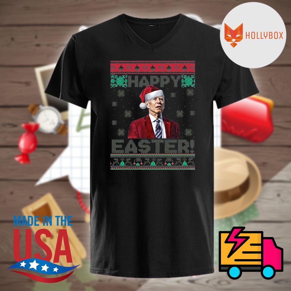 Santa Joe Biden Happy New Year Ugly Christmas Sweater Tank Top