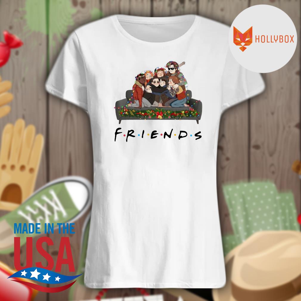 Stranger Things Friends TV show Christmas s Ladies t-shirt