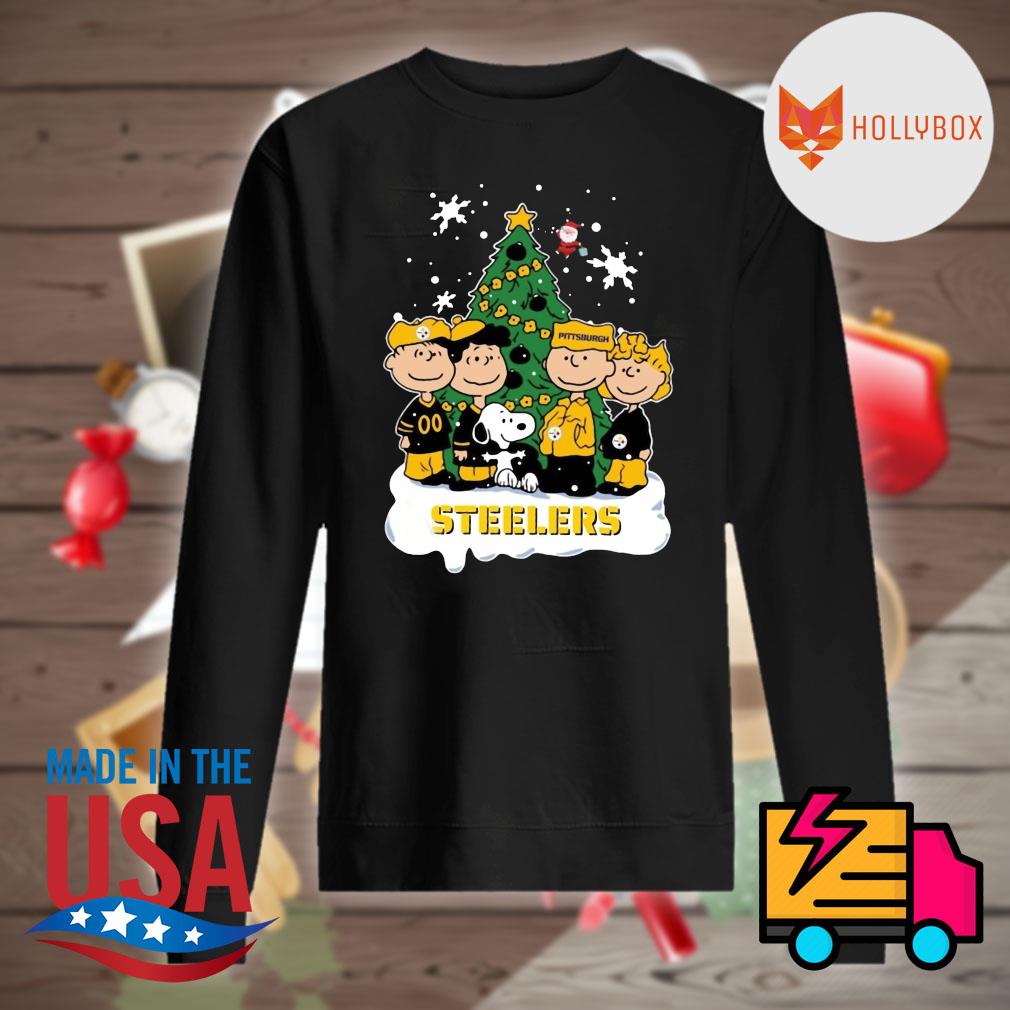 The Peanuts Pittsburgh Steelers football Christmas tree shirt