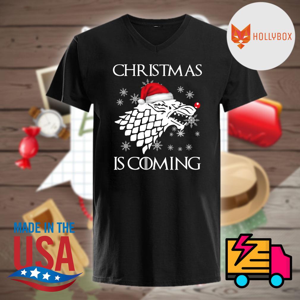 Dragon Game of Thrones Santa hat Christmas is coming shirt, hoodie, tank  top, sweater and long sleeve t-shirt