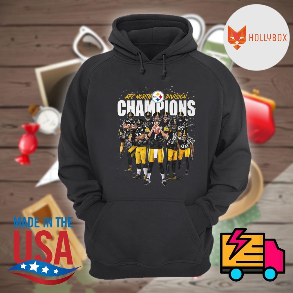 Afc North Division Champions Signatures Pittsburgh Steelers Team Football  Shirt, hoodie, sweater, long sleeve and tank top